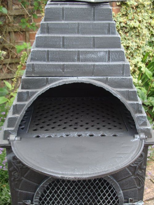 COSEYFIRE L PIZZA OVEN CAST IRON OUTDOOR GARDEN CHIMINEA CHIMNEA BBQ