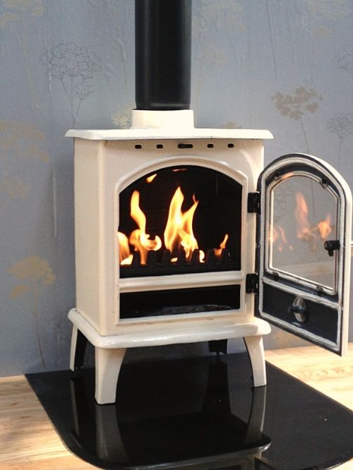 BIANCO PLUS CREAM ENAMEL WOODBURNING CAST IRON STOVE STOVEWOODBURNER